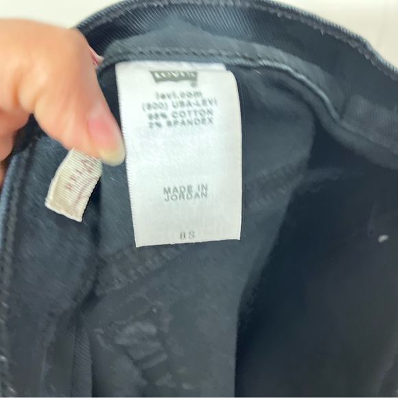 Levis 550  Relaxed Boot Cut  Jeans Womens Black Size 8s - Picture 9 of 9